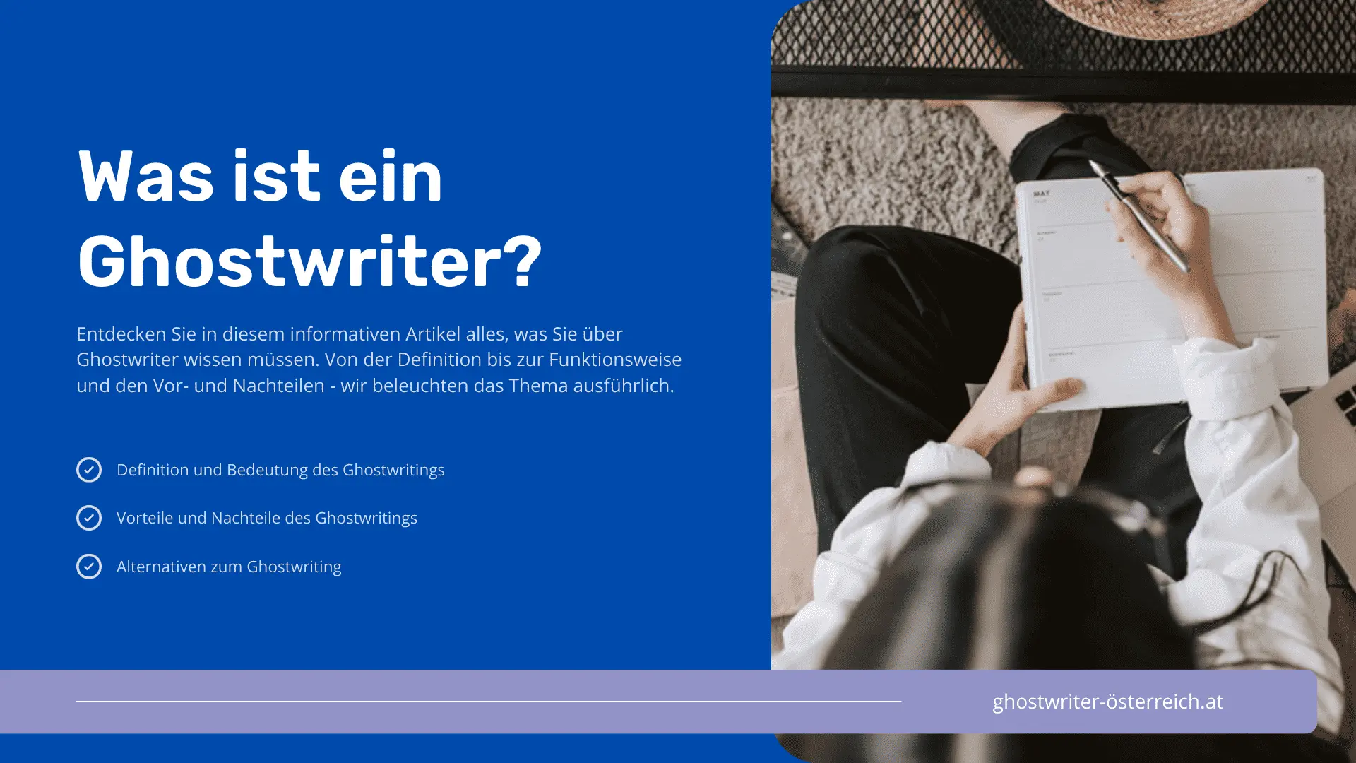 Sitzen Sie nicht nur da! ghostwriter starten